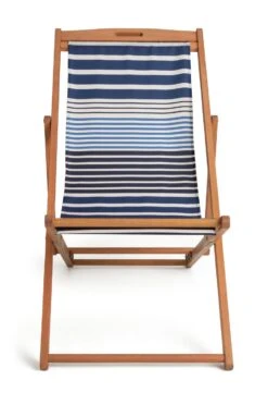 Habitat Folding Wooden Garden Deck Chair - Blue -Home Furnishings Store 1247628 R Z006A