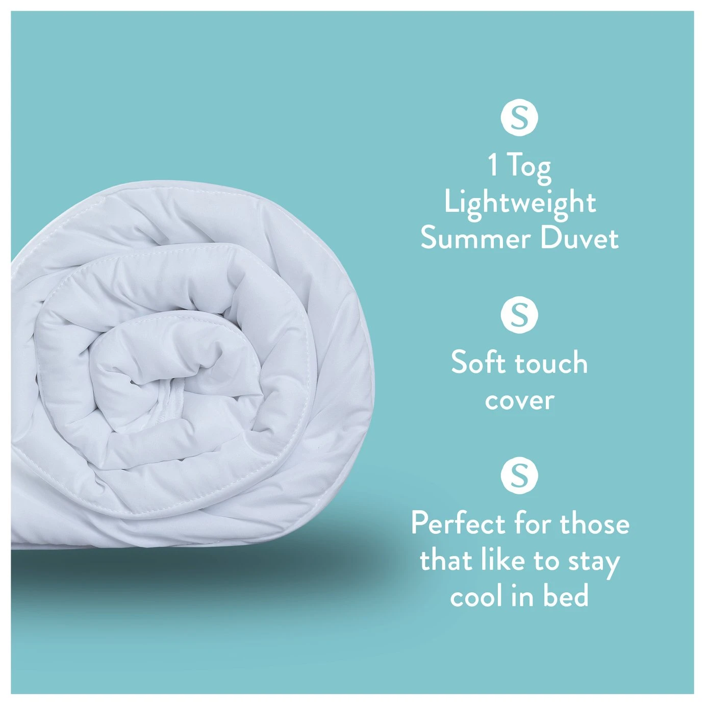 Slumberdown Light & Cool 1 Tog Duvet - Single 4 Slumberdown Light & Cool 1 Tog Duvet - Single - Image 2