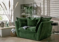 Habitat Jacques Velvet Cuddle Chair - Moss Green -Home Furnishings Store 1252826 R Z001C