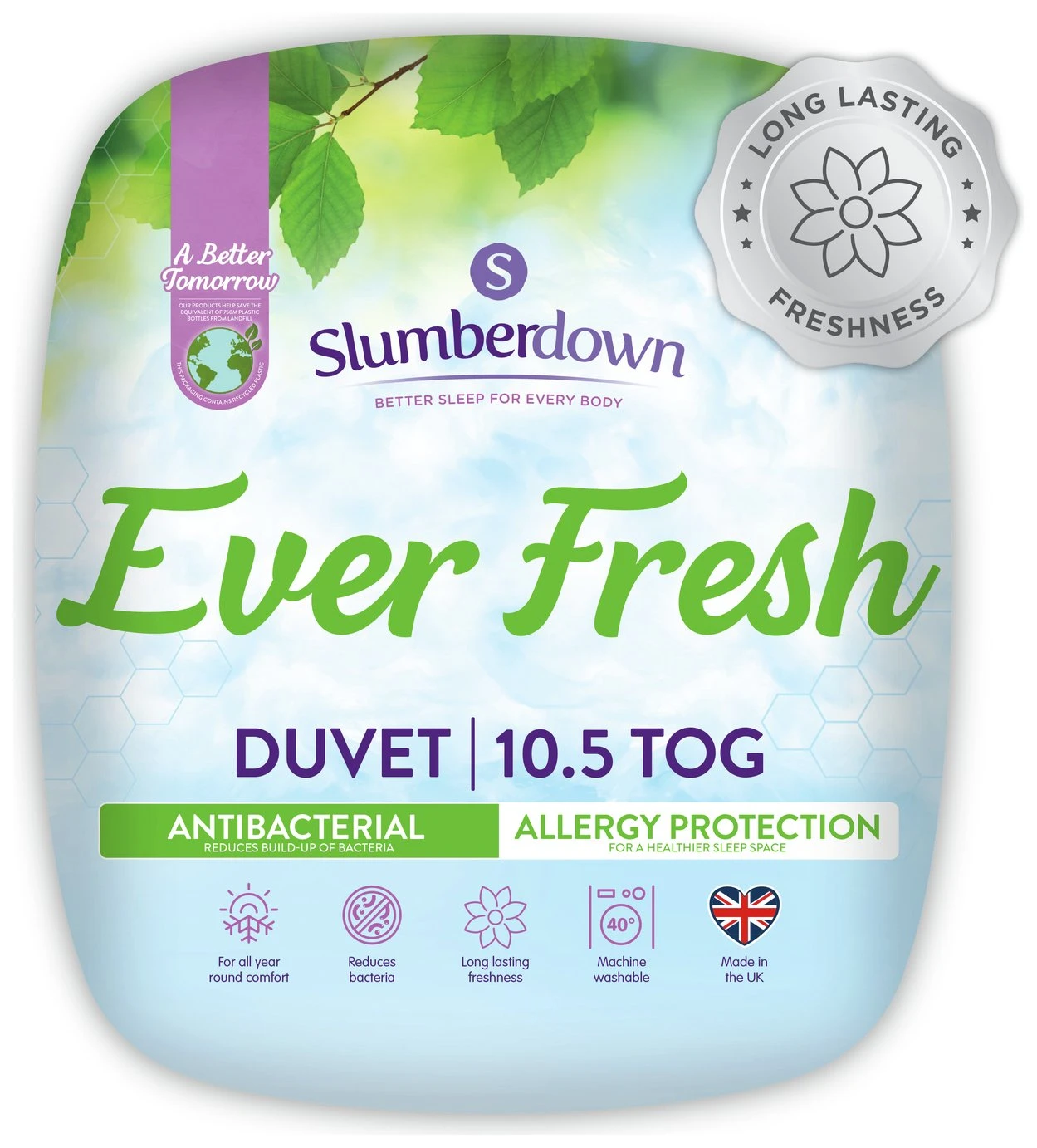 Slumberdown Ever Fresh 10.5 Tog Duvet - Single 3 Slumberdown Ever Fresh 10.5 Tog Duvet - Single