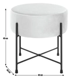 Habitat Jax Metal Footstool - Mint Green -Home Furnishings Store 1259056 R E001