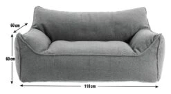 Habitat Kids Double Chair Bean Bag - Charcoal -Home Furnishings Store 1306789 R E001