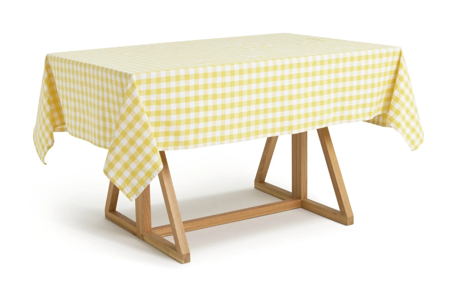 Habitat Checked Table Cloth - Yellow 5 Habitat Checked Table Cloth - Yellow - Image 3