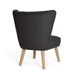 Habitat Alexis Velvet Cocktail Chair - Charcoal 16 Habitat Alexis Velvet Cocktail Chair - Charcoal -Home Furnishings Store 1341256 R Z003A