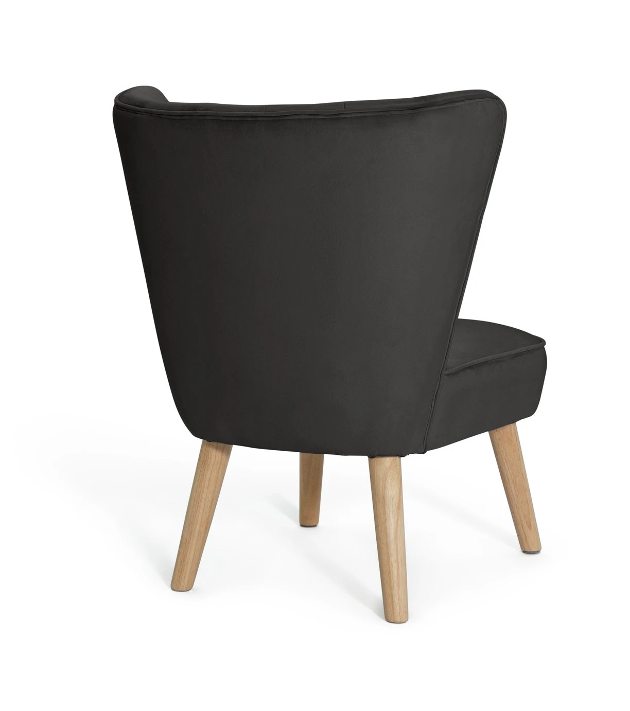 Habitat Alexis Velvet Cocktail Chair - Charcoal 8 Habitat Alexis Velvet Cocktail Chair - Charcoal - Image 6