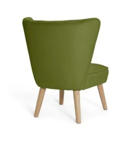 Habitat Alexis Velvet Cocktail Chair - Olive -Home Furnishings Store 1341287 R Z003A