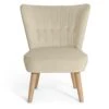 Habitat Alexis Velvet Cocktail Chair - Cream -Home Furnishings Store 1341294 R Z001A