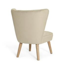 Habitat Alexis Velvet Cocktail Chair - Cream -Home Furnishings Store 1341294 R Z003A