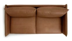 Habitat Moore Leather 3 Seater Sofa - Tan -Home Furnishings Store 1352616 R Z005A
