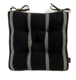 Habitat Woven Stripe Pack Of 2 Seat Cushion - Black 11 Habitat Woven Stripe Pack Of 2 Seat Cushion - Black -Home Furnishings Store 1402353 R Z003A