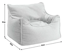 Habitat Kids Single Chair Boucle Bean Bag - Off White 10 Habitat Kids Single Chair Boucle Bean Bag - Off White -Home Furnishings Store 1405044 R E001
