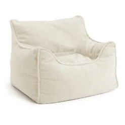 Habitat Kids Single Chair Boucle Bean Bag - Off White 11 Habitat Kids Single Chair Boucle Bean Bag - Off White -Home Furnishings Store 1405044 R Z002A