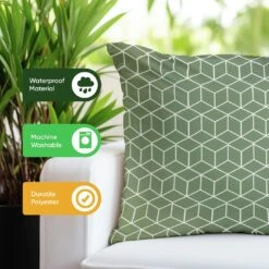 Streetwize Outdoor Cushion Green - Pack Of 4 -Home Furnishings Store 1480069 R Z005A