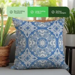 Streetwize Jacquard Outdoor Cushion Blue - Pack Of 4 -Home Furnishings Store 1480117 R Z004A