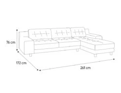 Habitat Hendricks Velvet Corner Chaise Sofa - Moss Green -Home Furnishings Store 1480825 R E001