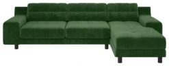 Habitat Hendricks Velvet Corner Chaise Sofa - Moss Green -Home Furnishings Store 1480825 R Z002A