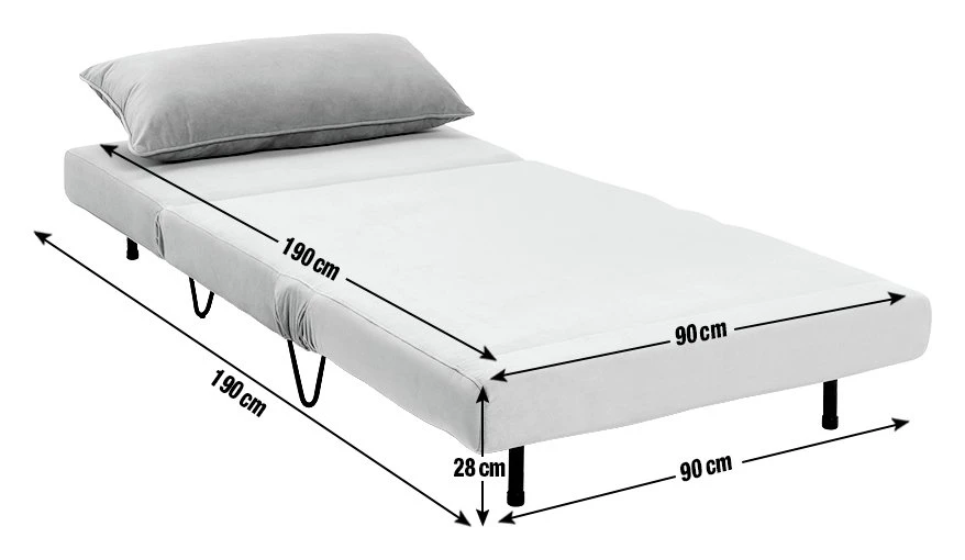 Habitat Roni Single Velvet Chairbed - Mint Green 7 Habitat Roni Single Velvet Chairbed - Mint Green - Image 5