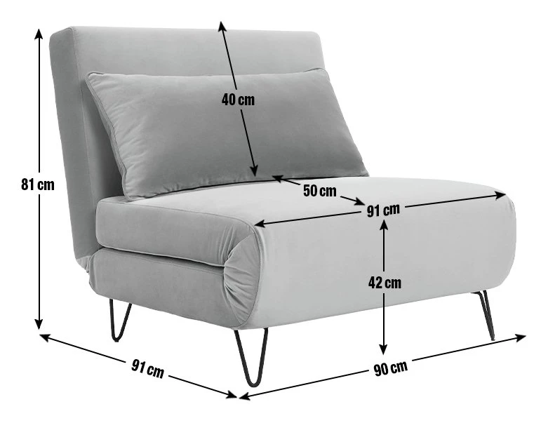 Habitat Roni Single Velvet Chairbed - Mint Green 9 Habitat Roni Single Velvet Chairbed - Mint Green - Image 7