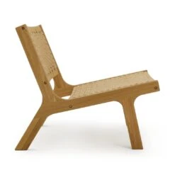 Habitat Faro Woven Paper Rope And Oak Accent Chair - Natural -Home Furnishings Store 1950991 R Z004A