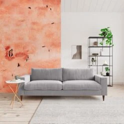 Swoon Evesham Velvet 3 Seater Sofa - Silver Grey -Home Furnishings Store 1970452 R Z001C