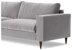 Swoon Evesham Velvet 3 Seater Sofa - Silver Grey -Home Furnishings Store 1970452 R Z005A