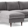 Swoon Evesham Velvet Left Hand Corner Sofa - Silver Grey -Home Furnishings Store 1971114 R Z001A
