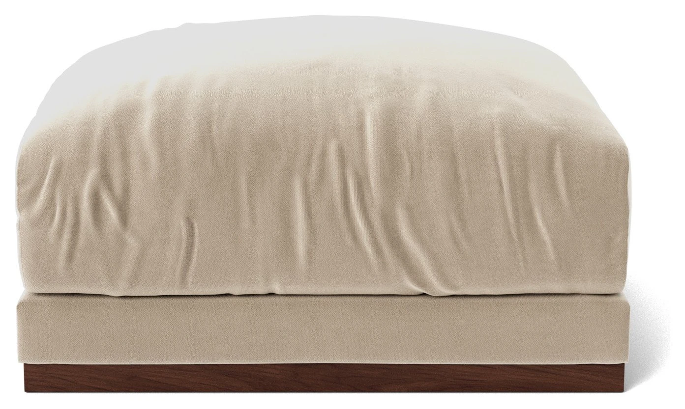 Swoon Denver Velvet Ottoman Footstool - Taupe 3 Swoon Denver Velvet Ottoman Footstool - Taupe