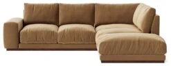 Swoon Denver Velvet Right Hand Corner Sofa - Biscuit -Home Furnishings Store 1972216 R Z003A