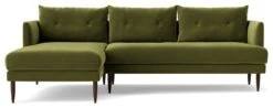 Swoon Kalmar Velvet Left Hand Corner Sofa - Fern Green 13 Swoon Kalmar Velvet Left Hand Corner Sofa - Fern Green -Home Furnishings Store 1973679 R Z002A
