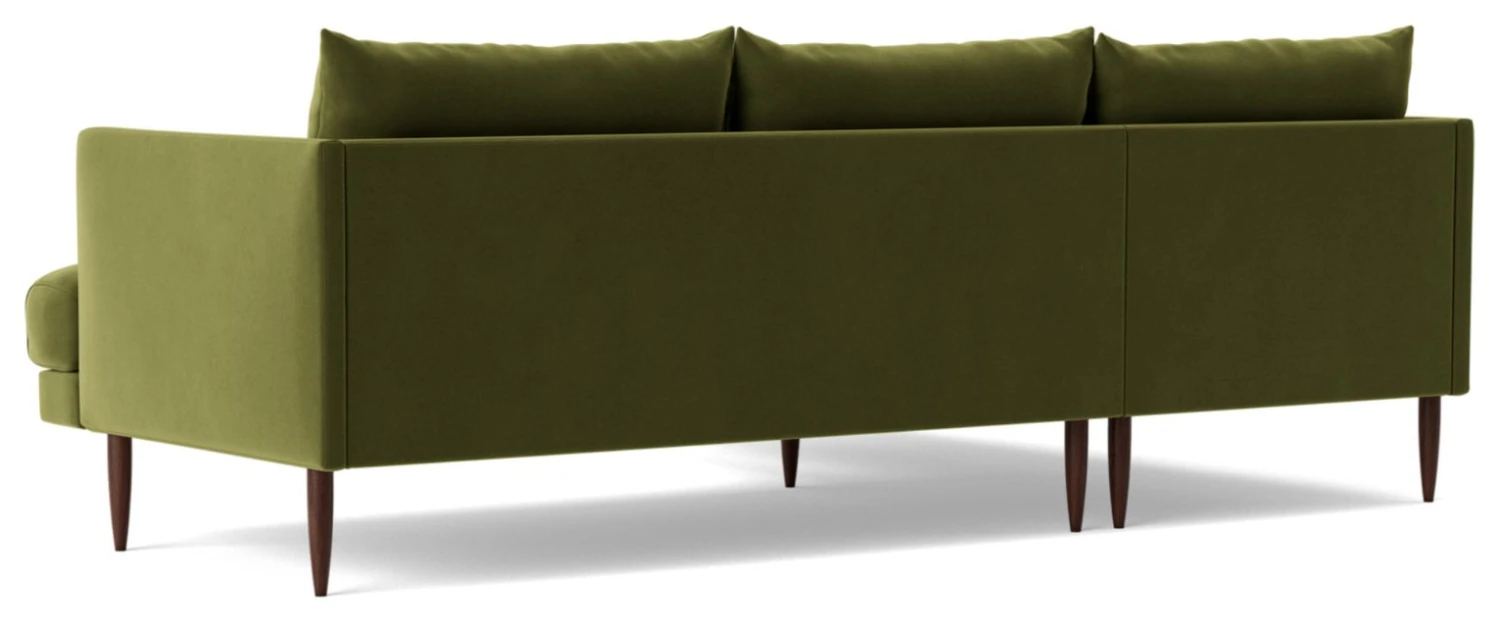Swoon Kalmar Velvet Left Hand Corner Sofa - Fern Green 8 Swoon Kalmar Velvet Left Hand Corner Sofa - Fern Green - Image 6