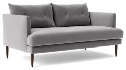 Swoon Kalmar Velvet 2 Seater Sofa - Silver Grey -Home Furnishings Store 1973954 R Z005A