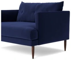 Swoon Kalmar Velvet Cuddle Chair - Ink Blue -Home Furnishings Store 1974290 R Z005A