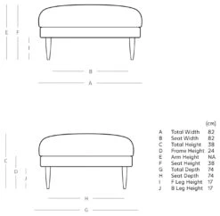 Swoon Kalmar Velvet Ottoman Footstool - Granite Grey -Home Furnishings Store 1974434 R E001