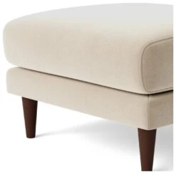 Swoon Turin Velvet Ottoman Footstool - Taupe -Home Furnishings Store 1990638 R Z004A