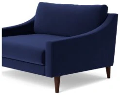 Swoon Turin Velvet Cuddle Chair - Ink Blue -Home Furnishings Store 1991493 R Z005A