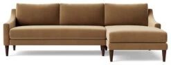 Swoon Turin Velvet Right Hand Corner Sofa - Biscuit 13 Swoon Turin Velvet Right Hand Corner Sofa - Biscuit -Home Furnishings Store 1991527 R Z003A