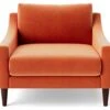 Swoon Turin Velvet Armchair - Burnt Orange 2 Swoon Turin Velvet Armchair - Burnt Orange -Home Furnishings Store 1991716 R Z001A