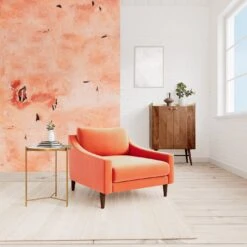 Swoon Turin Velvet Armchair - Burnt Orange -Home Furnishings Store 1991716 R Z001C