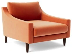 Swoon Turin Velvet Armchair - Burnt Orange -Home Furnishings Store 1991716 R Z002A