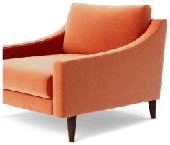 Swoon Turin Velvet Armchair - Burnt Orange -Home Furnishings Store 1991716 R Z005A