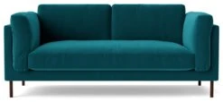 Swoon Munich Velvet 2 Seater Sofa- Kingfisher Blue