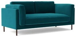Swoon Munich Velvet 2 Seater Sofa- Kingfisher Blue -Home Furnishings Store 1992210 R Z006A