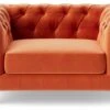 Swoon Winston Velvet Cuddle Chair - Burnt Orange 1 Swoon Winston Velvet Cuddle Chair - Burnt Orange -Home Furnishings Store 1993068 R Z001A