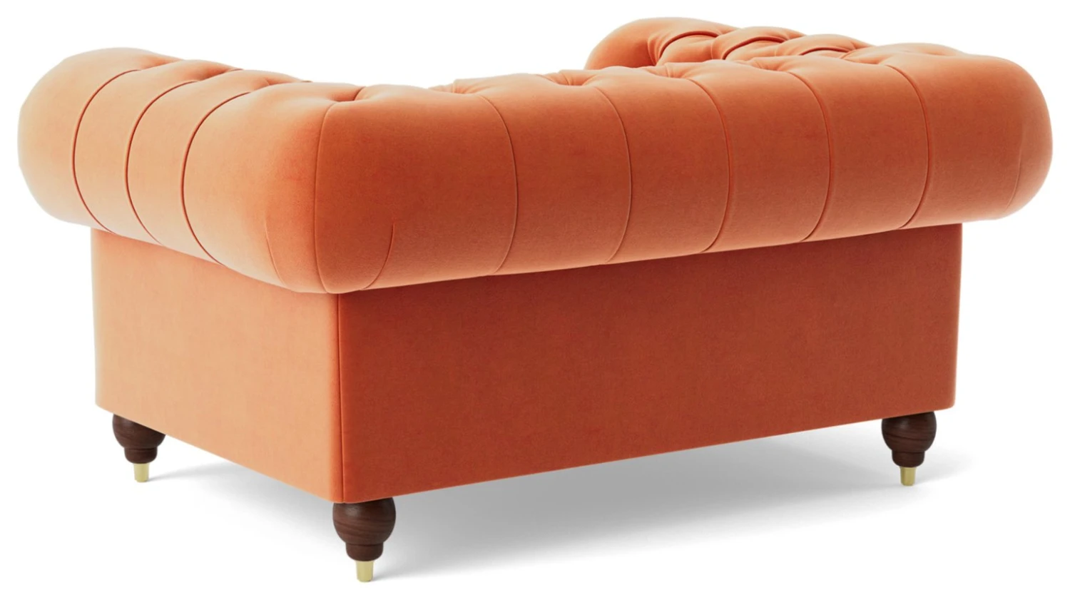 Swoon Winston Velvet Cuddle Chair - Burnt Orange 8 Swoon Winston Velvet Cuddle Chair - Burnt Orange - Image 6