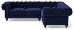 Swoon Winston Velvet 5 Seater Corner Sofa - Ink Blue 13 Swoon Winston Velvet 5 Seater Corner Sofa - Ink Blue -Home Furnishings Store 1993398 R Z003A