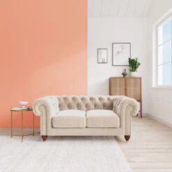 Swoon Winston Velvet 2 Seater Sofa - Taupe -Home Furnishings Store 1993532 R Z001C