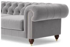 Swoon Winston Velvet 3 Seater Sofa - Silver Grey -Home Furnishings Store 1994971 R Z004A