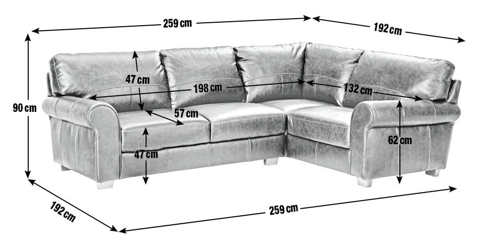 Habitat Salisbury Leather Left Hand Corner Sofa - Tan 6 Habitat Salisbury Leather Left Hand Corner Sofa - Tan - Image 4