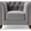 Swoon Winston Velvet Armchair - Silver Grey -Home Furnishings Store 1995554 R Z001A
