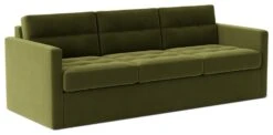Swoon Berlin Velvet 3 Seater Sofa Bed - Fern Green -Home Furnishings Store 1996326 R Z003A